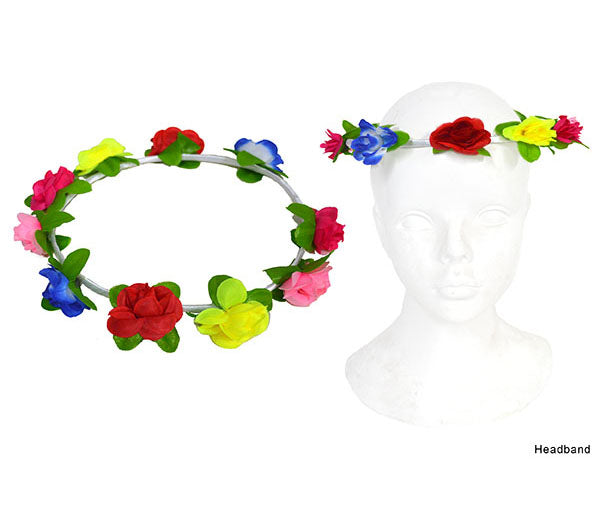 couronne de fleurs multicolores