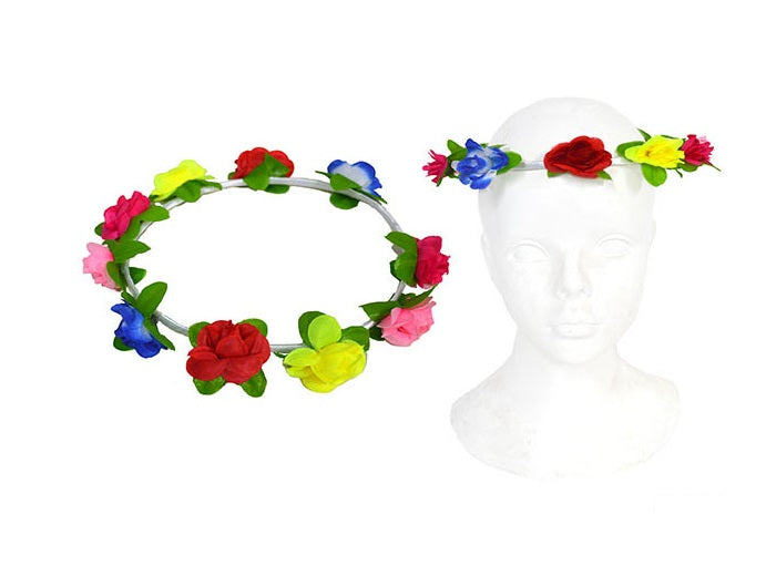 couronne de fleurs multicolores