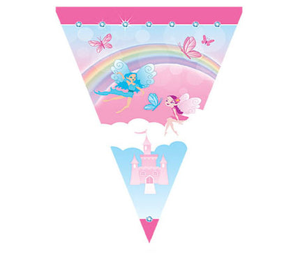 guirlande 10 fanions motif princesse 5m