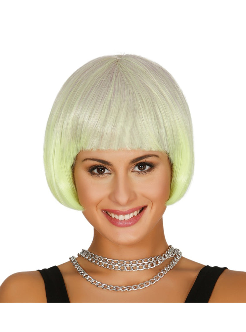 Perruque jaune courte femme