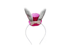 serre-tête mini chapeau rose avec oreilles de lapin