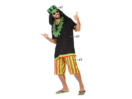 déguisement de jamaïcain 3pcs homme taille xl