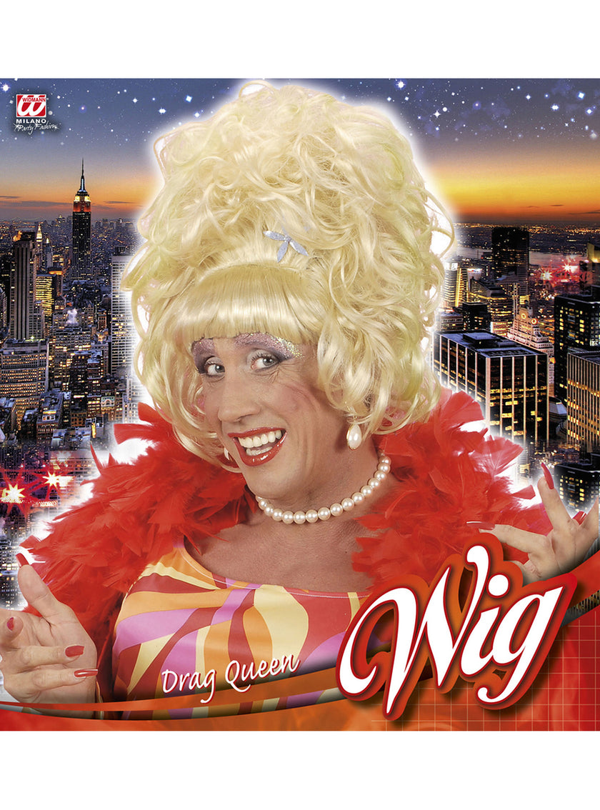 Perruque blonde de femme pour homme