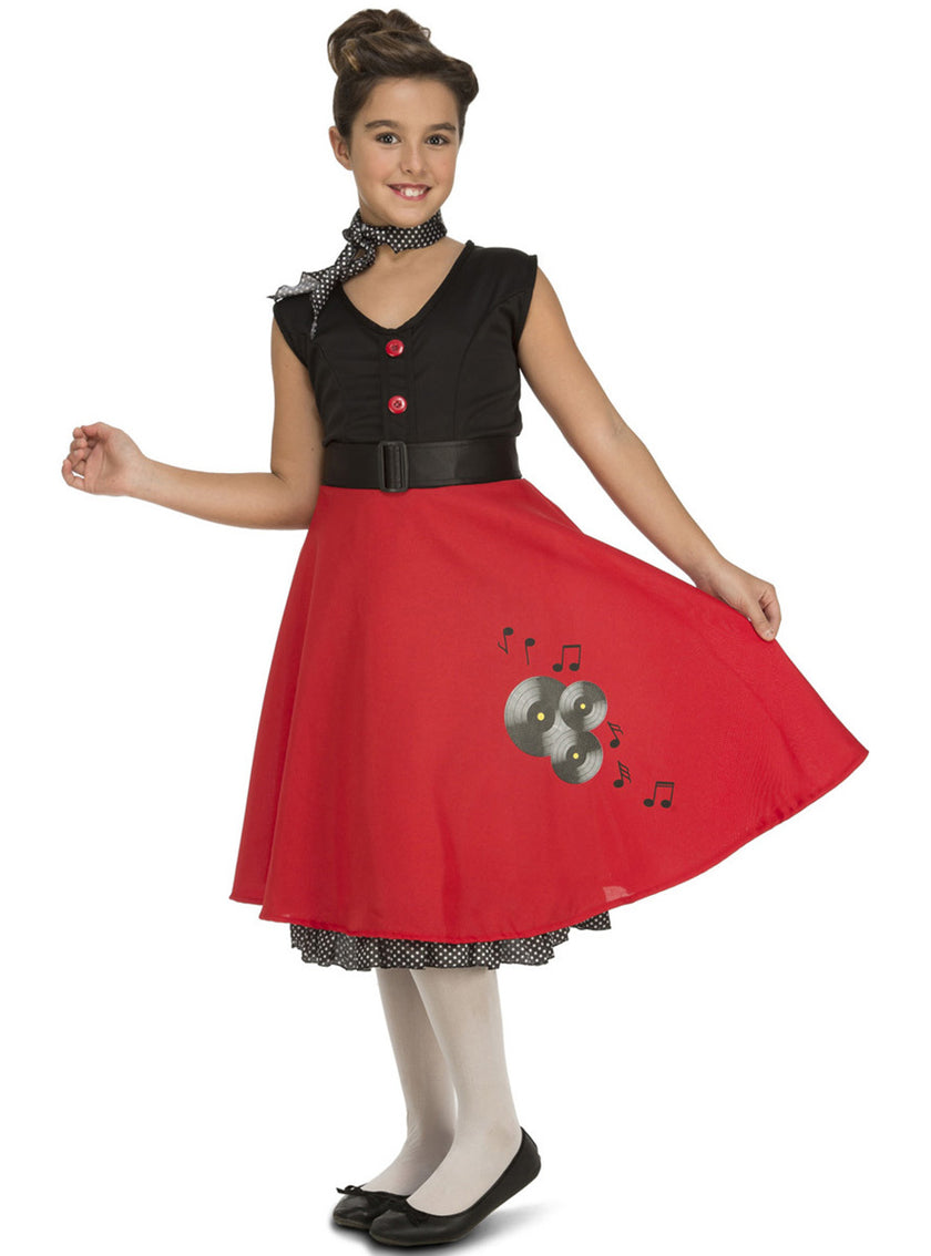 Déguisement fille des 50's élégante fille