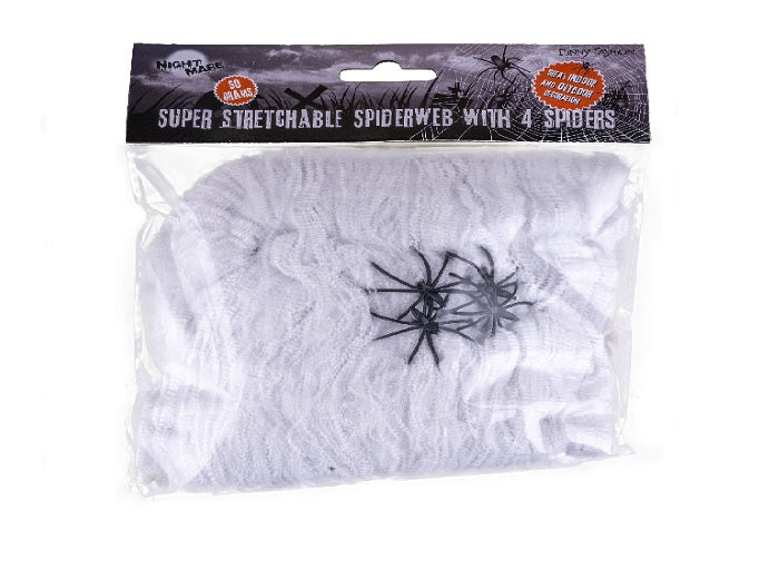 toile d''araignée 60gr et 4 araignées 1x1m