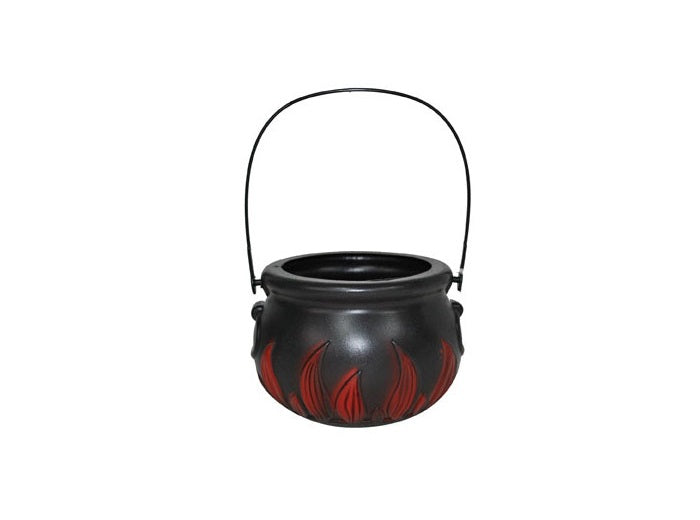 chaudron de sorcière avec flammes 15cm