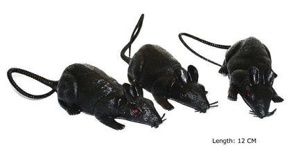 lot de 3 rats avec sifflet 19cm