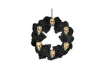 couronne noire avec crânes diamètre 50cm