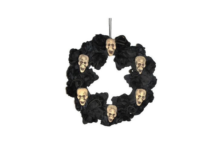 couronne noire avec crânes diamètre 50cm