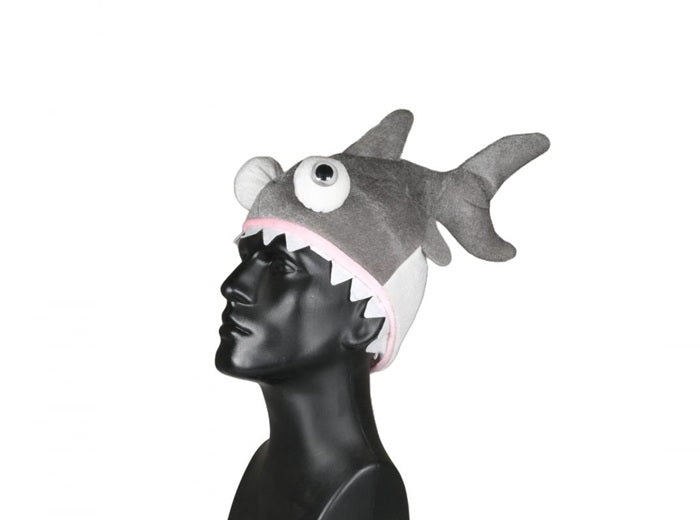 chapeau gag requin gris 30cm