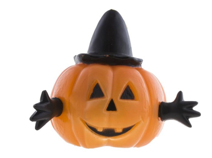 citrouille lumineuse et sonore orange 18cm