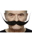 Moustache recoiffée noire homme