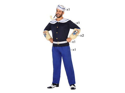 déguisement marin homme 6pcs taille m/l