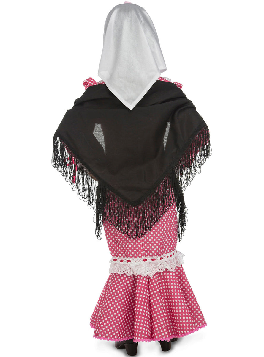 Déguisement madrilène rose bébé