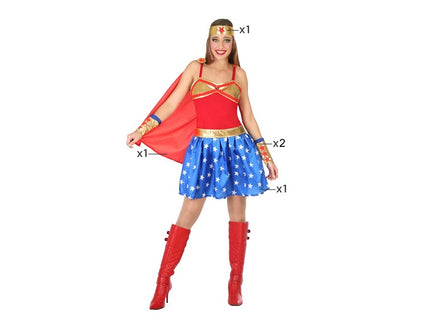 déguisement de super héroïne 5pcs femme taille xs/s