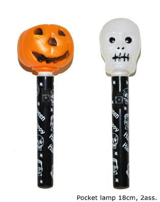 baton lumineux halloween citrouille 18cm