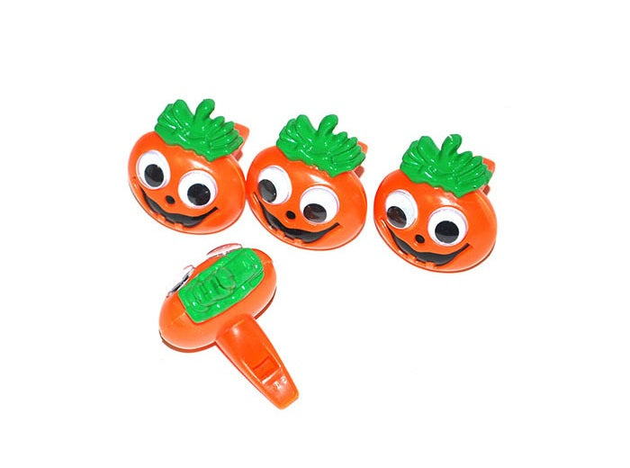 lot de 4 sifflets citrouille 4cm