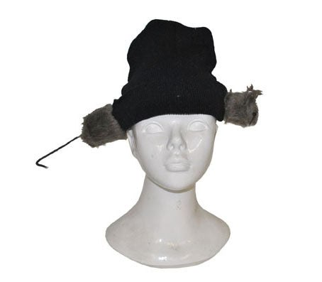 bonnet avec rat en peluche