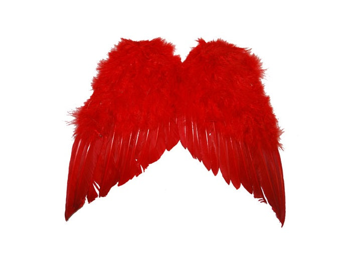 ailes d''ange plumes petite rouge 33cm