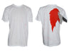 t-shirt et couteau ensanglanté