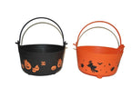 chaudron halloween orange/noir 23cm