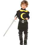 Tunique de chevalier médiéval noire enfant