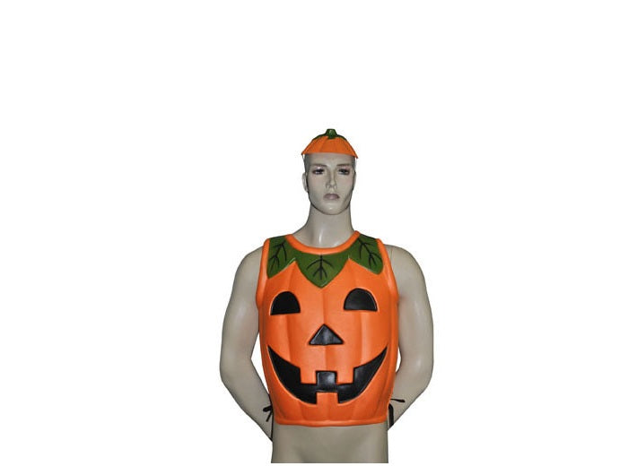 set citrouille torse et chapeau pour adulte