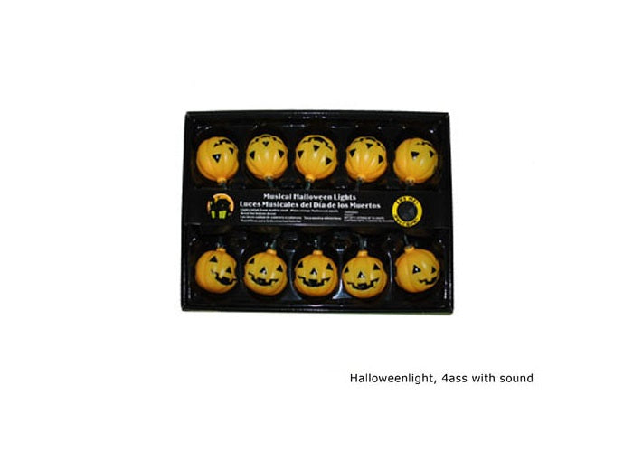 guirlande citrouille lumineuse & sonore 10 lampes 3m