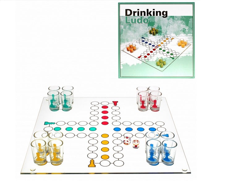 jeu à boire petits chevaux en verre