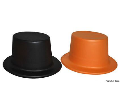 chapeau haut de forme orange