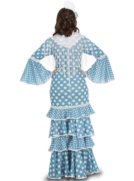 Déguisement flamenco turquoise femme