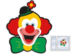décoration fenêtre clown électrostatique 50x43cm