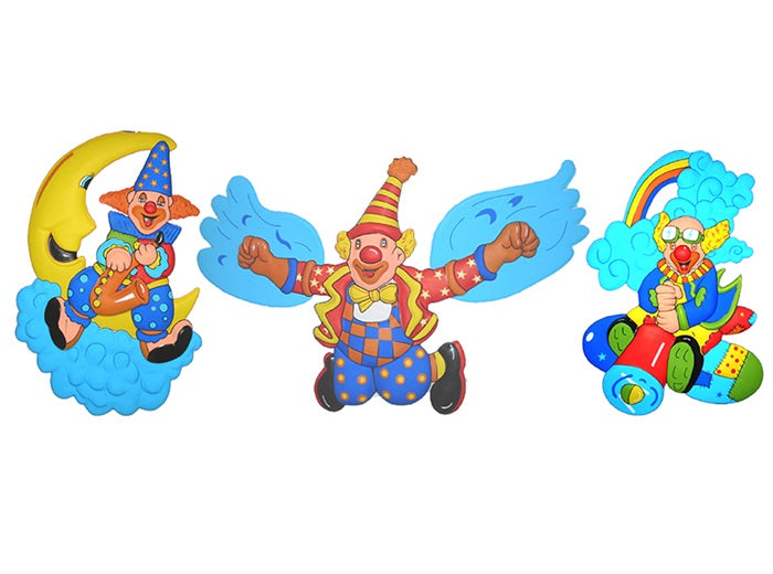 décoration murale clown mix 80cm