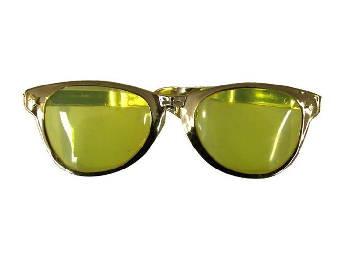 lunette fantaisie grande de fête luxe trapèze or