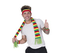 set bandeau et bracelets éponge vert jaune rouge 3pcs