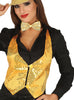 Gilet paillettes dorées homme