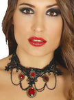 Ras-de-cou vampire avec rubis femme