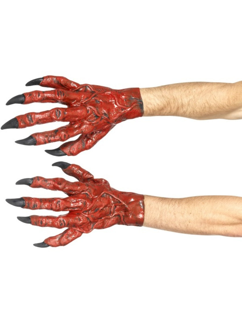 Gants démon en latex adulte