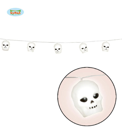 Guirlande têtes de mort avec lumière