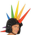 Casque avec crête gonflable muticolore