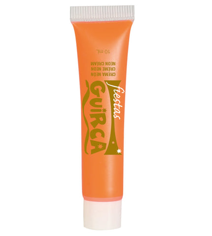 Maquillage orange fluo en crème tube 10 ml