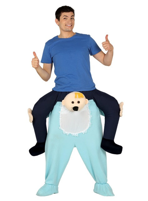 Déguisement porte-moi bébé avec pyjama bleu