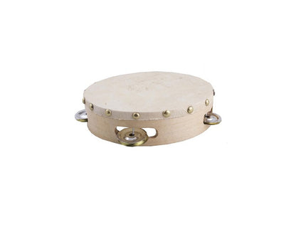 tambourin bois avec peau 19cm