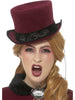 Chapeau vampire victorien grenat