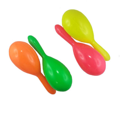 paire de maracas neon fluo mix 19x7cm