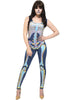 Déguisement squelette multicolore fever femme