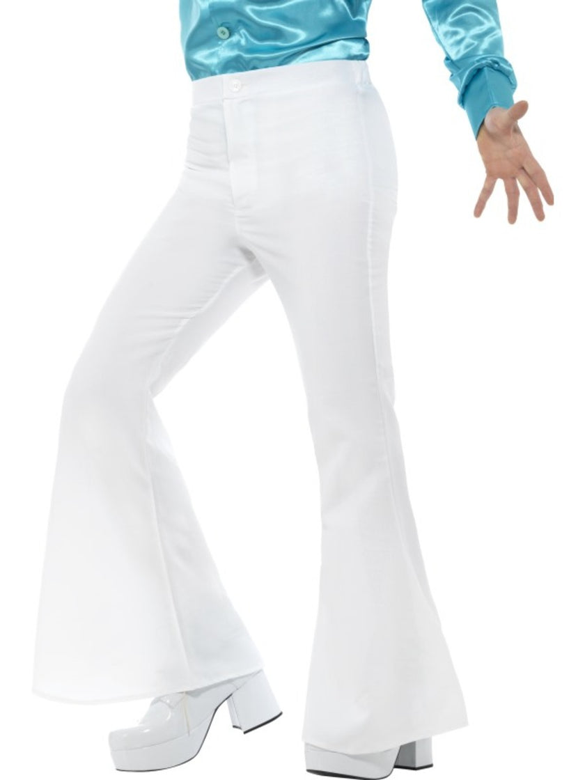 Pantalon 70's blanc homme