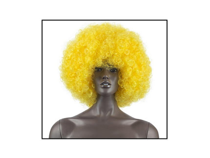 perruque afro chico géante jaune