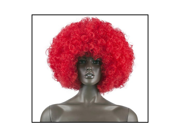 perruque afro chico géante rouge