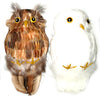 hibou en plumes mix 27cm